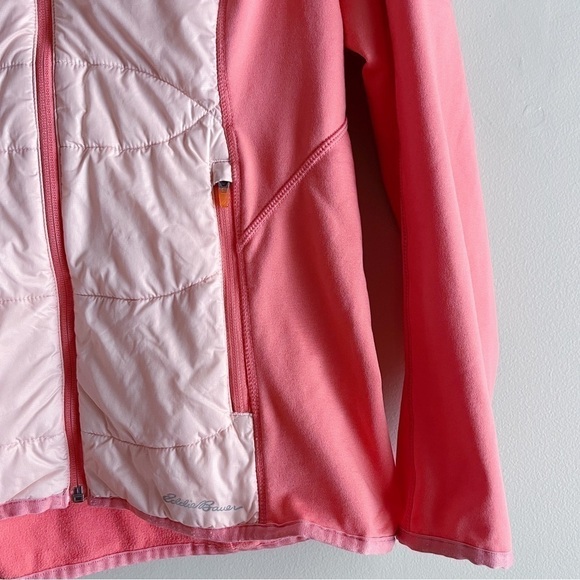 Eddie Bauer Pink Hooded Zip Up Hybrid Jacket, Active‎ Wear, Size Medium - Picture 6 of 12